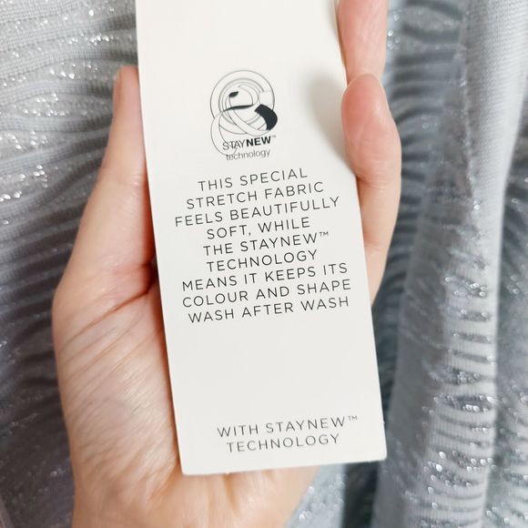 Per Una Marks & Spencer Silver Grey Fine Knit Cardigan BNWT Size UK 22 - Picture 6 of 9